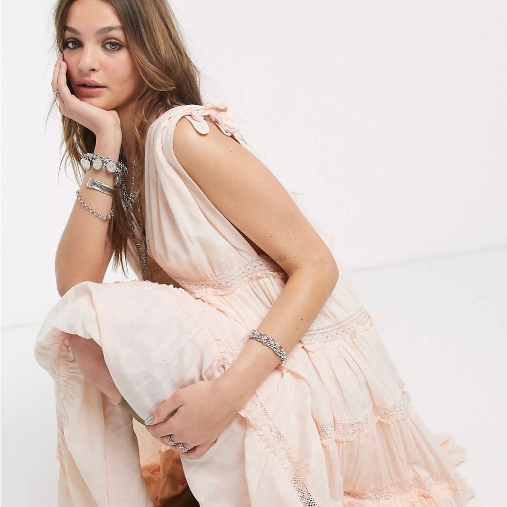 Free People Valley Tiered Midi dress. - Picture 7 of 11